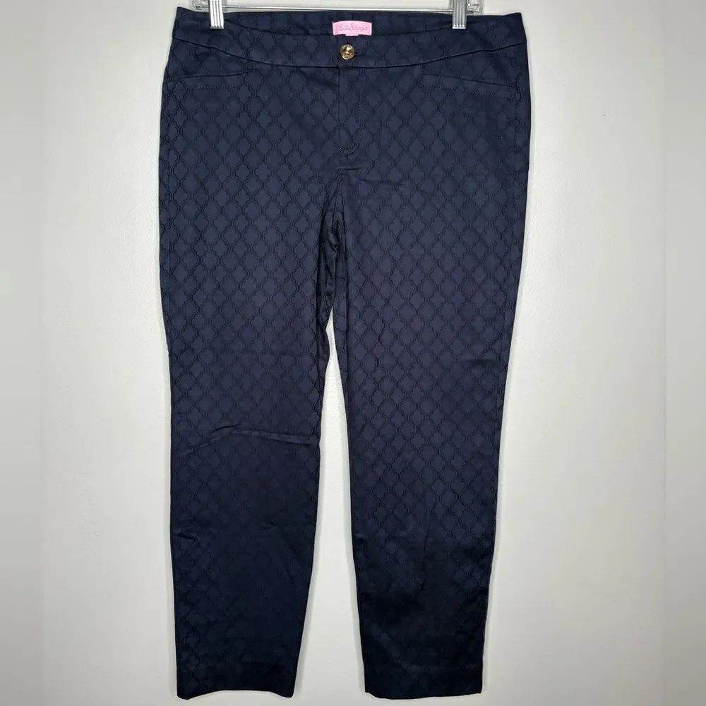 Lily Pulitzer Textured Ankle Length Skinny Pants